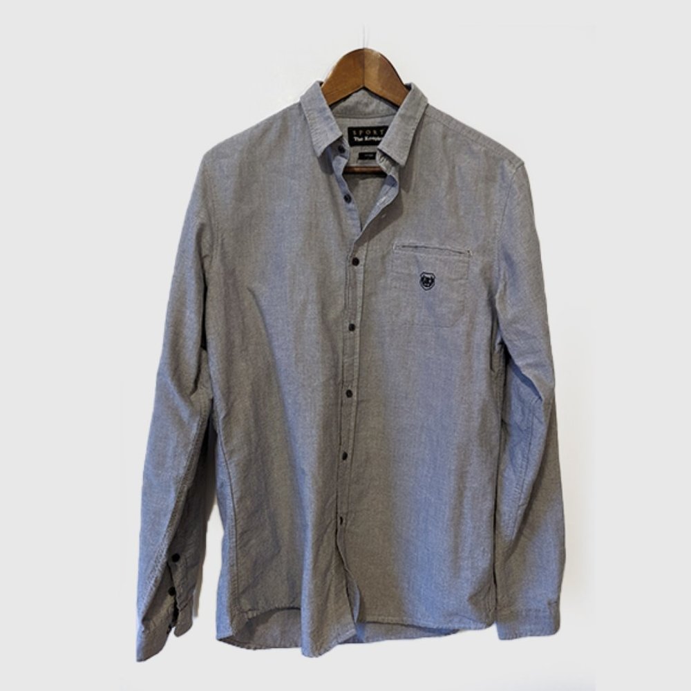 THE KOOPLES SPORT - Grey Logo fitted shirt - Sz. M - 16